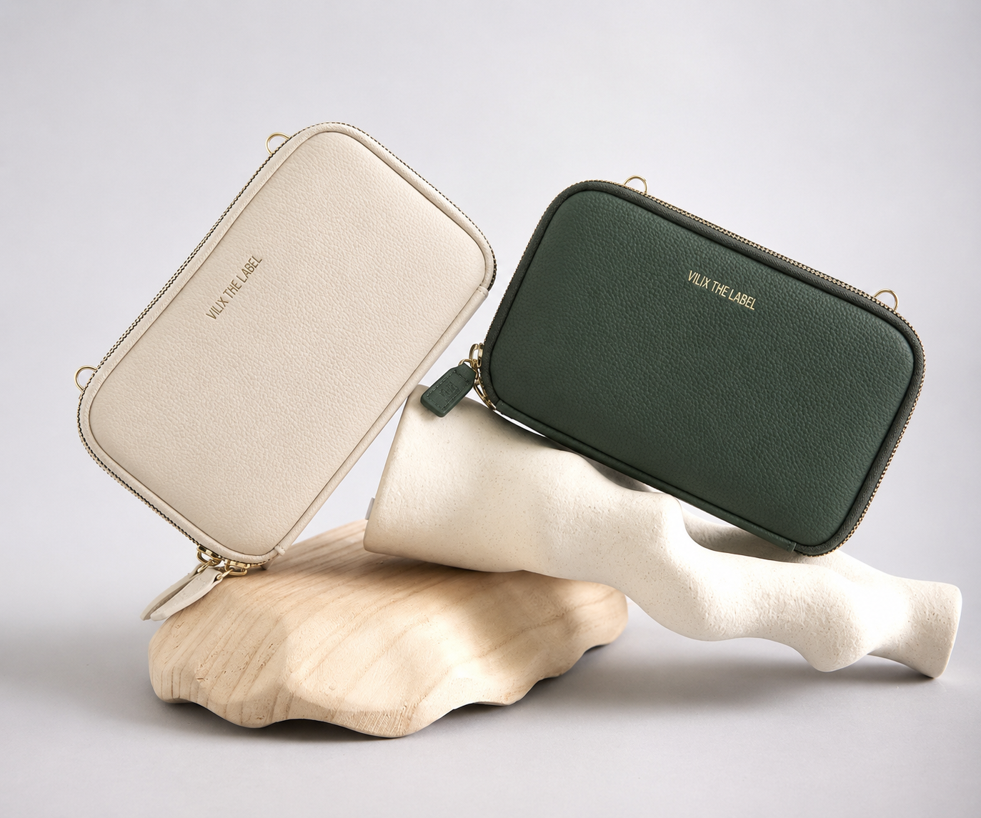 Liva tasje - Green & Beige Bundle